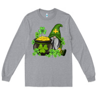 Heather Grey st patricks gnome and pot of gold Long Sleeve Tee - AdoDesignShop