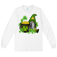 White st patricks gnome and pot of gold Long Sleeve Tee - AdoDesignShop