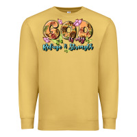Antique Gold god is my refuge and strength Premium Sweatshirt - MaliasSmallBusiness
