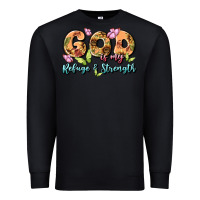 Black god is my refuge and strength Premium Sweatshirt - MaliasSmallBusiness