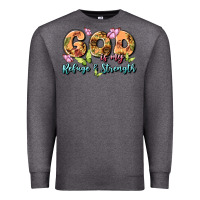 Charcoal Heather god is my refuge and strength Premium Sweatshirt - MaliasSmallBusiness