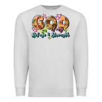Dove Grey god is my refuge and strength Premium Sweatshirt - MaliasSmallBusiness