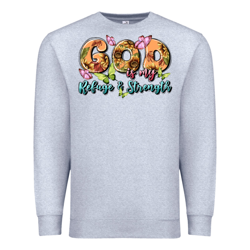 God Is My Refuge And Strength Premium Sweatshirt by MaliasSmallBusiness | Teevron
