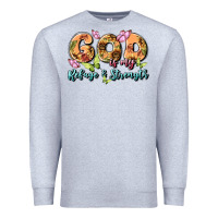 Heather Grey god is my refuge and strength Premium Sweatshirt - MaliasSmallBusiness
