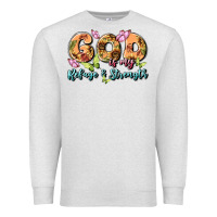 Oatmeal Heather god is my refuge and strength Premium Sweatshirt - MaliasSmallBusiness