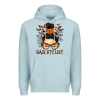 Blue Mist Hair stylist messy bun Premium Hoodie - BarkalooDesign