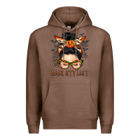 Chestnut Hair stylist messy bun Premium Hoodie - BarkalooDesign