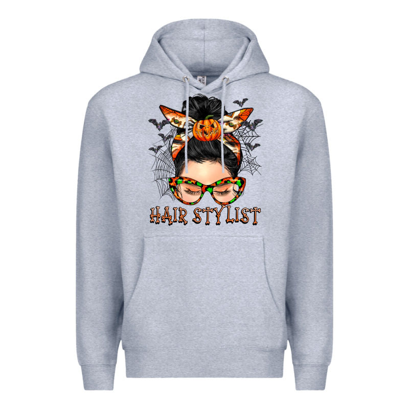 Hair Stylist Messy Bun Premium Hoodie by BarkalooDesign | Teevron