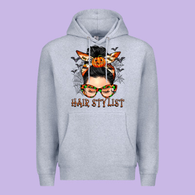 Hair Stylist Messy Bun Premium Hoodie Designed By Barkaloodesign