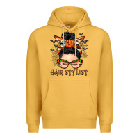 Mustard Hair stylist messy bun Premium Hoodie - BarkalooDesign