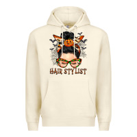Sandshell Hair stylist messy bun Premium Hoodie - BarkalooDesign