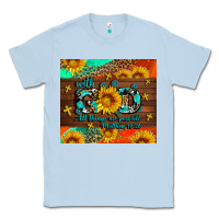 Dusty Blue with god all things are possible Classic Tee - AdoDesignShop