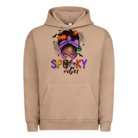 Pigment Burro Spooky vibes afro messy bun Urban Hoodie - NancyCooperArtShop