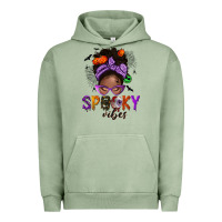 Pigment Oil Green Spooky vibes afro messy bun Urban Hoodie - NancyCooperArtShop