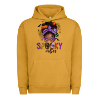 Pigment Peanut Butter Spooky vibes afro messy bun Urban Hoodie - NancyCooperArtShop