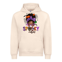 Sandshell Spooky vibes afro messy bun Urban Hoodie - NancyCooperArtShop