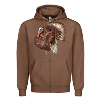 Chestnut Bourbon Red Turkey Zipper Hoodie - LillyAllenDesigns