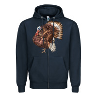 Navy Bourbon Red Turkey Zipper Hoodie - LillyAllenDesigns