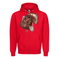 Red Bourbon Red Turkey Zipper Hoodie - LillyAllenDesigns