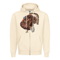 Sandshell Bourbon Red Turkey Zipper Hoodie - LillyAllenDesigns