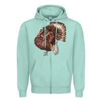 Seafoam Bourbon Red Turkey Zipper Hoodie - LillyAllenDesigns