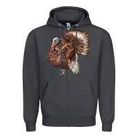 Smoke Bourbon Red Turkey Zipper Hoodie - LillyAllenDesigns