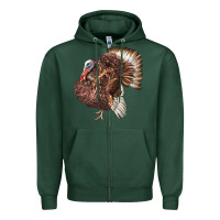 Bourbon Red Turkey Zipper Hoodie | Teevron