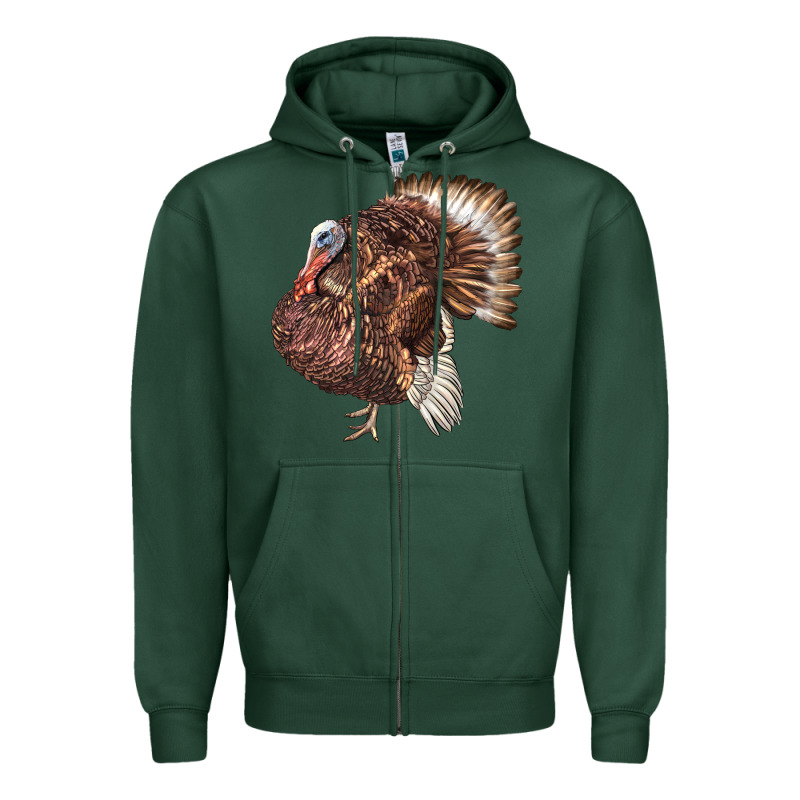 Bourbon Red Turkey Zipper Hoodie by LillyAllenDesigns | Teevron