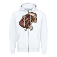 White Bourbon Red Turkey Zipper Hoodie - LillyAllenDesigns