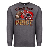 Charcoal Heather small town big pride red Premium Sweatshirt - MaliasSmallBusiness