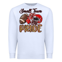 White small town big pride red Premium Sweatshirt - MaliasSmallBusiness