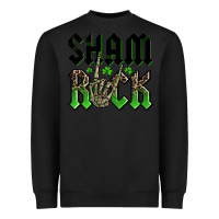Black St. Patrick's shamrock Heavyweight Sweatshirt - OliviaCreatesArt