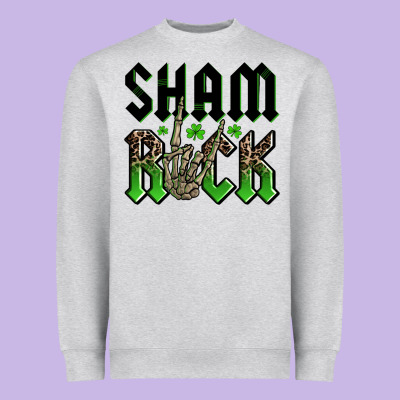 St. Patrick's Shamrock Heavyweight Sweatshirt Designed By Oliviacreatesart