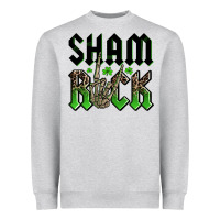 Heather Grey St. Patrick's shamrock Heavyweight Sweatshirt - OliviaCreatesArt