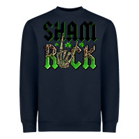 Navy St. Patrick's shamrock Heavyweight Sweatshirt - OliviaCreatesArt