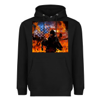 Black western firefighters Heavyweight Hoodie - MaliasSmallBusiness