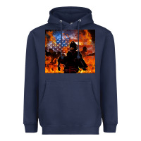 Navy western firefighters Heavyweight Hoodie - MaliasSmallBusiness
