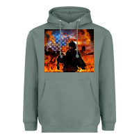 Sage western firefighters Heavyweight Hoodie - MaliasSmallBusiness