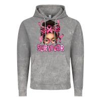 Cloud Rock breast cancer survivor afro messy bun Vintage Hoodie - texasbilliewilder