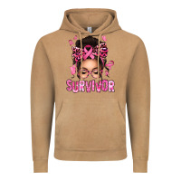 Vintage Camel breast cancer survivor afro messy bun Vintage Hoodie - texasbilliewilder