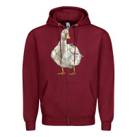 Burgundy american pekin duck Zipper Hoodie - LillyAllenDesigns