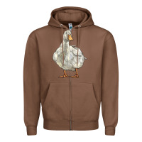 Chestnut american pekin duck Zipper Hoodie - LillyAllenDesigns