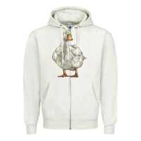 Oatmeal Heather american pekin duck Zipper Hoodie - LillyAllenDesigns