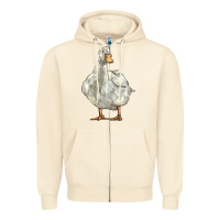 Sandshell american pekin duck Zipper Hoodie - LillyAllenDesigns