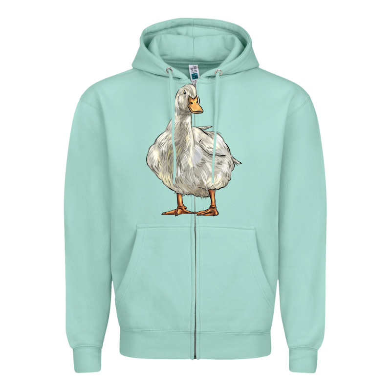 American Pekin Duck Zipper Hoodie by LillyAllenDesigns | Teevron
