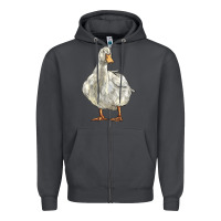 Smoke american pekin duck Zipper Hoodie - LillyAllenDesigns