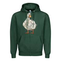 Sports Green american pekin duck Zipper Hoodie - LillyAllenDesigns