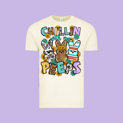Chillin With My Peeps Easter Vintage Tee Designed By Oliviacreatesart