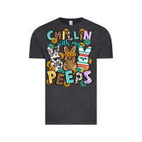 Vintage Black Chillin with my peeps Easter Vintage Tee - OliviaCreatesArt