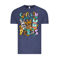 Vintage Denim Chillin with my peeps Easter Vintage Tee - OliviaCreatesArt